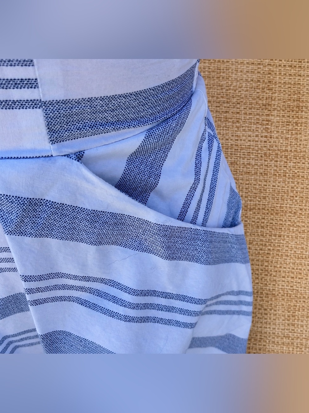 Jun & Ivy Blue & White Striped Sundress, Cottagecore Nautical Cotton Blend Sz XS - Picture 5 of 16